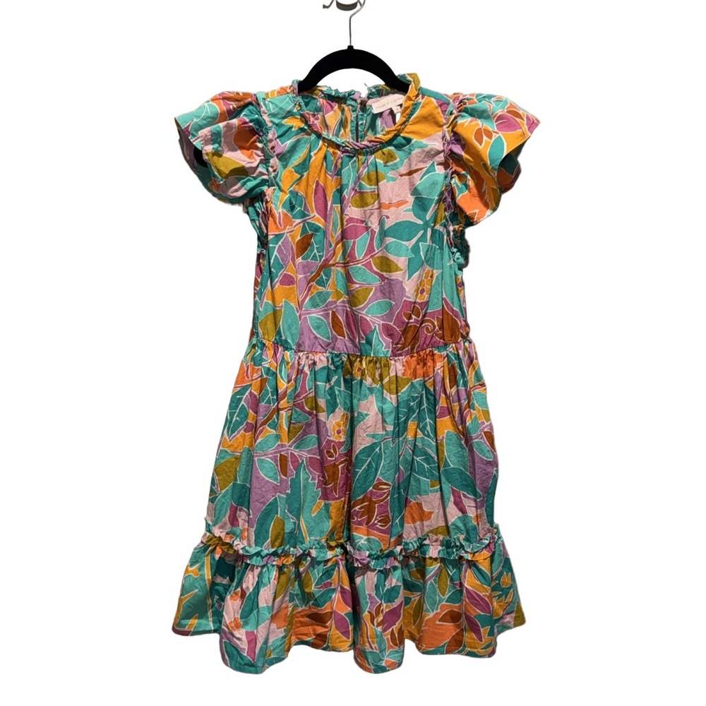 House of Harlow 1960 Tiered Ruffle Sleeve Dress Women S Cotton‎ Short